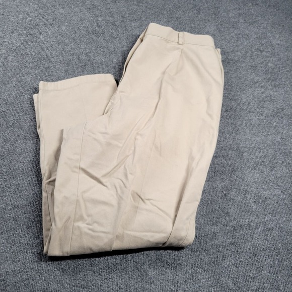 LL Bean Pants Mens 20 Khaki Original Fit Chino Front Straight Dress Work Cotton - Picture 1 of 11